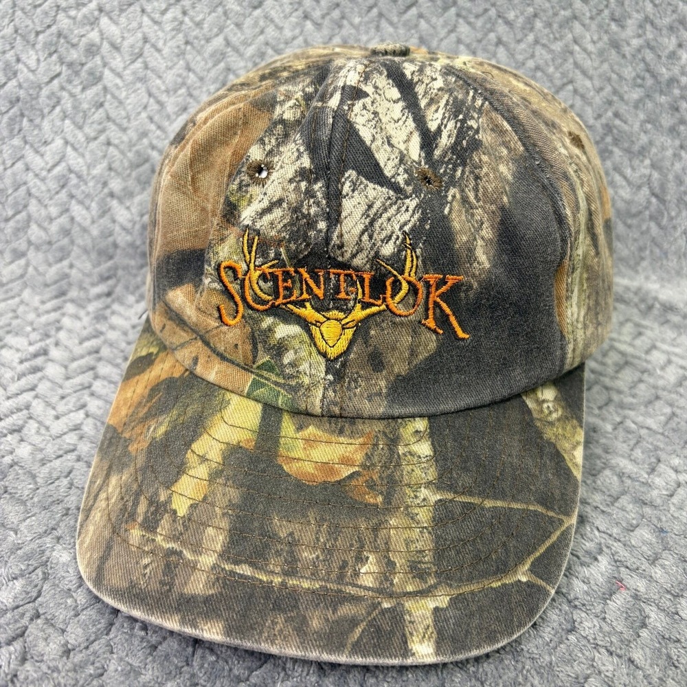ScentLok Camo Hunting Hat Mens Adjustable Camouflage Deer Antler Logo Cap